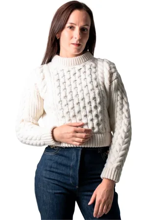 Patou Stickade tröjor & koftor, Dam, S, Cables Pullover Avalanche Kn138 8064