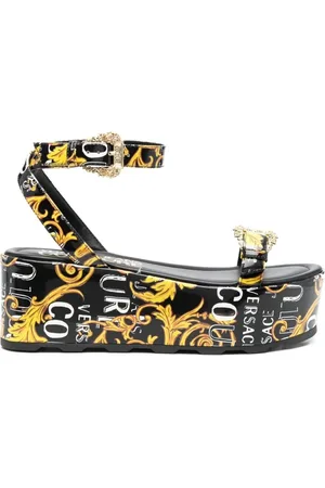 VERSACE Skor, Dam, 37 EU, MultiColour Sandaler
