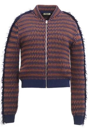Durazzi Milano Stickade tröjor & koftor, Dam, S, Polyester, Bomberjacka i ren ull
