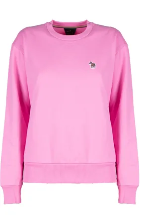 Paul Smith Sweatshirts & Hoodies, Dam, L, Bomull, Neonrosa Zebra Sweatshirt