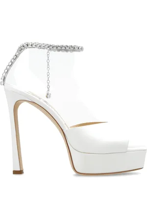 Jimmy Choo Skor, Dam, 40 EU, Läder, ‘Saeda’ platåsandaler i satin