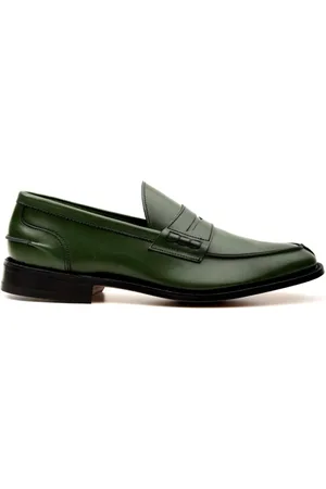 TRICKERS Skor, Herr, 40 EU, Gröna Anilin Moccasins för Män