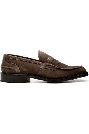 TRICKERS Skor, Herr, 41 1/2 EU, Mocka, James Suede Grå Platta Skor