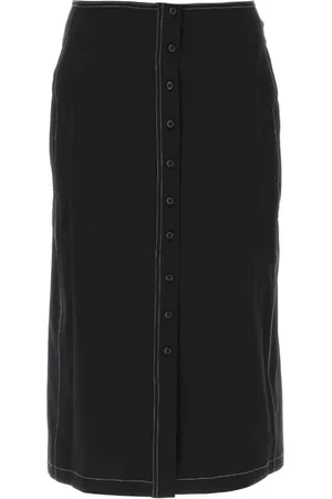 Low Classic Kjol, Dam, M, Svart crepekjol - Stilfull och elegant