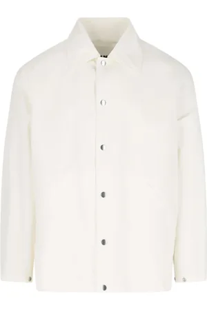 Jil Sander Jacka, Herr, M, Bomull, Retro Logo Vit Bomullsjacka