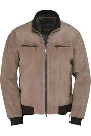 MOORER Jacka, Herr, 2Xl, Mocka, Bomberjacka i mocka lammskinn