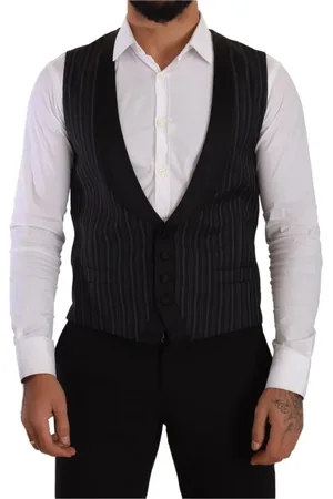 Dolce & Gabbana Kostym, Herr, M, Polyester, Randig Formell Klänning Väst