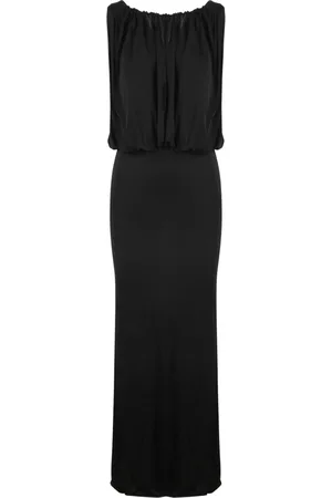 Saint Laurent Klänning, Dam, S, Lyxig Draperad Jerseyklänning
