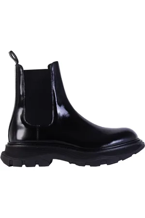 Alexander McQueen Skor, Herr, 40 EU, Läder, Svarta Chelsea Stövlar