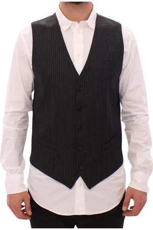 Dolce & Gabbana Kostym, Herr, M, Randig Ull Enkelknäppt Väst