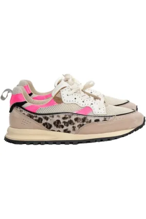 Hidnander Skor, Dam, 37 EU, Läder, Retro Leopard Pink Löparskor