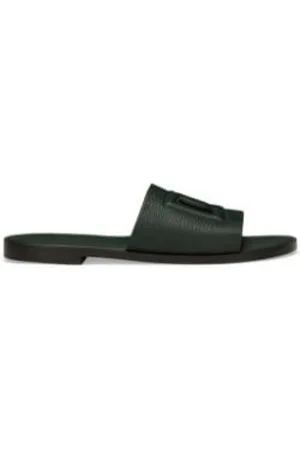 Dolce & Gabbana Skor, Herr, 42 EU, Logo-dekorerade hjortskinnssandaler