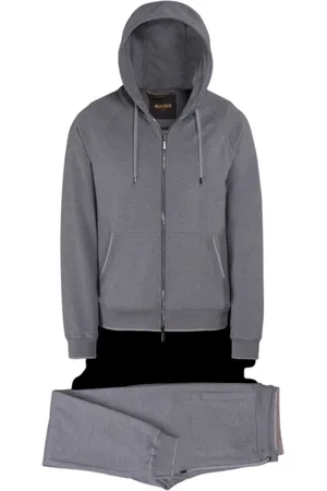 MOORER Sweatshirts & Hoodies, Herr, L, Bomull, Tvåfärgad Bomull Kasmir Jumpsuit