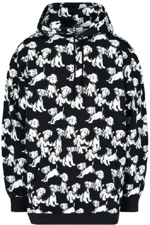Céline Sweatshirts & Hoodies, Herr, S, Bomull, Svart Bomullssweatshirt med Huva