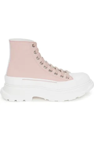 Alexander McQueen Skor, Dam, 39 EU, Bomull, Rosa Tread Slick High-Top Sneakers
