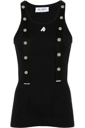 The Attico Topp, Dam, S, Bomull, Svart Tank Top