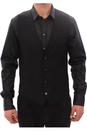 Dolce & Gabbana Kostym, Herr, M, Svart Ullväst Gilet