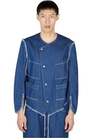 Sulvam Jacka, Herr, S, Denim, Denimjacka med tulpanärmar