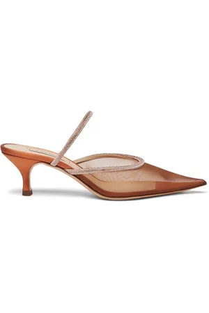 Casadei Skor, Dam, 37 EU, Läder, Scarlet Mimì Slingback med Kristallrem