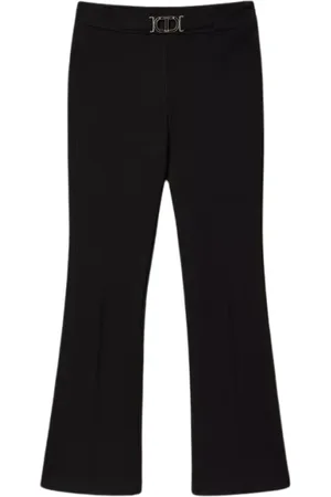 Twin-Set Byxor, Dam, M, Flarebyxor med oval spänne