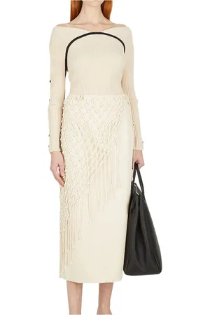 Wynn Hamlyn Klänning, Dam, L, Ribbstickad Top med Off-Shoulder