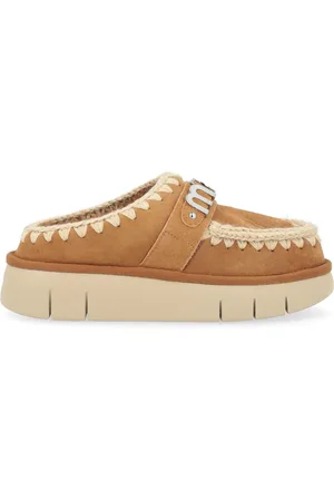 Mou Skor, Dam, 37 EU, Läder, Bounce Clog Fårskinn Slipper i Cognac