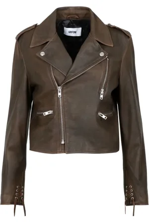 Mauro Grifoni Jacka, Dam, S, Läder, Leather Jackor