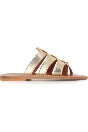 K jacques Skor, Dam, 38 EU, Läder, Platinum Läder Strappy Sandaler
