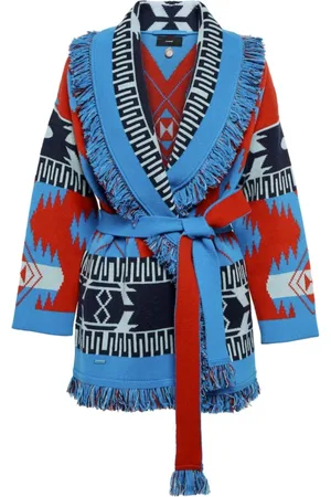 Alanui Stickade tröjor & koftor, Dam, S, Icon Jacquard Cardigan Sweaters MultiColour