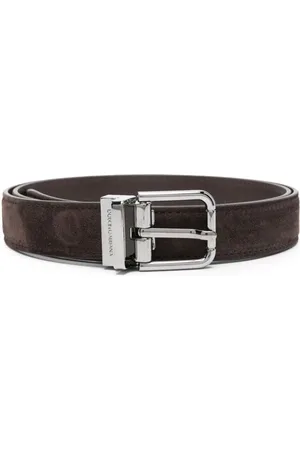 Dolce & Gabbana Accessoarer, Herr, 90 CM, Mocka, Cederbrunt Mockabälte