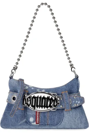 Dsquared2 Väska, Dam, ONE Size, Denim, Gothic Denim Väska med Maxi Spänne