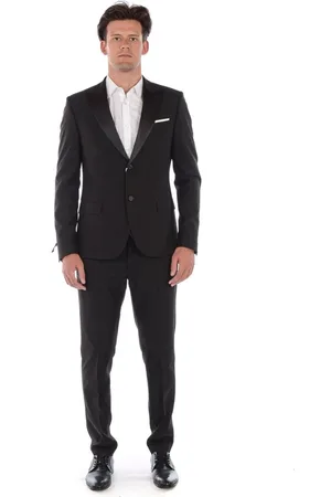 D.A. Daniele Alessandrini Kostym, Herr, M, Polyester, Eco Satin Tonal Jacka