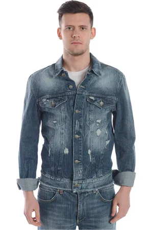 D.A. Daniele Alessandrini Jacka, Herr, L, Denim, Stilig Jacka för Män