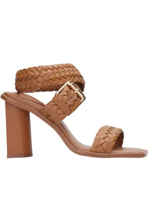 Schutz Skor, Dam, 38 EU, Läder, Brun läder sandaler klackar