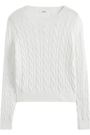 Aspesi Stickade tröjor & koftor, Dam, 2Xs, Round-neck Stickat