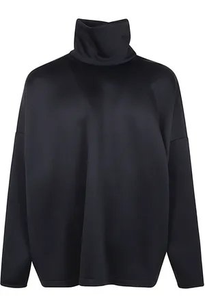 FEAR OF GOD Stickade tröjor & koftor, Herr, M, Bomull, Svart Split Hög Hals Långärmad Topp