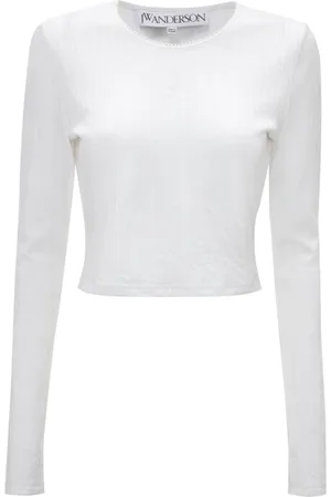 J.W.Anderson Topp, Dam, L, Bomull, Monogram Jacquard Vit Topp