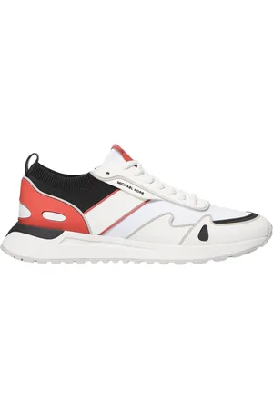 Michael Kors Skor, Herr, 41 EU, Trendiga Röda och Vita Sneakers för Män