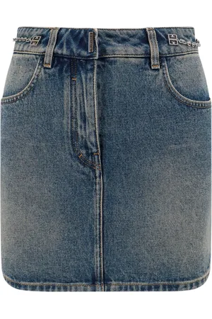 Givenchy Kjol, Dam, S, Denim, Denimkjol med 4G-kedja