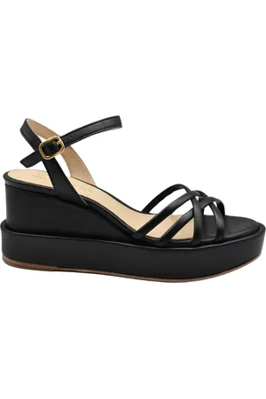 Paloma Barceló Skor, Dam, 36 EU, Svarta Kil Sandaler med Remmar