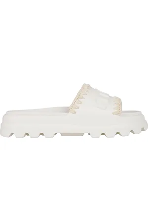 Mou Skor, Dam, 37 EU, Vit Eva Slide Sandal