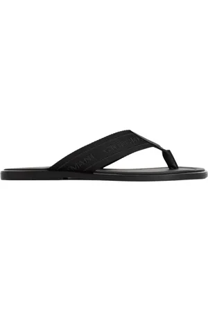Giorgio Armani Skor, Herr, 41 EU, Polyester, Polyester Sandaler Svart K001 Nero