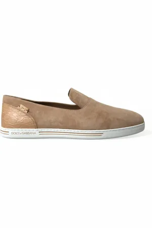 Dolce & Gabbana Skor, Herr, 43 EU, Läder, Suede Caiman Loafers Skor