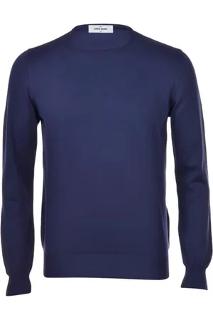 Gran Sasso Stickade tröjor & koftor, Herr, M, Bomull, Round-neck Stickat