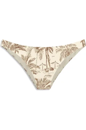 MC2 SAINT BARTH Badkläder, Dam, XS, Läder, Beige Havskläder för Sommaren