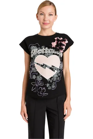 Twin-Set Topp, Dam, L, Bomull, Blomsterhjärta T-shirt och Polo