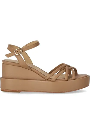 Paloma Barceló Skor, Dam, 39 EU, Läder, Kilklack Sandal med Fotledsrem