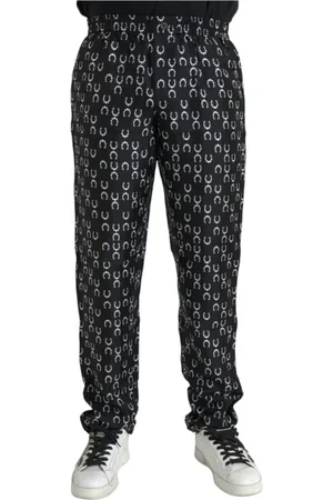 Dolce & Gabbana Byxor, Herr, M, Silke Horseshoe Print Byxor