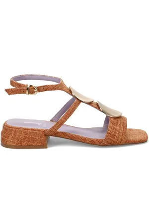 Jeannot Skor, Dam, 37 EU, Läder, Sandaler Elegant Guld Accent
