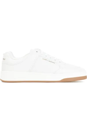 Saint Laurent Skor, Herr, 42 1/2 EU, Läder, Vita Lädersneakers Ss24